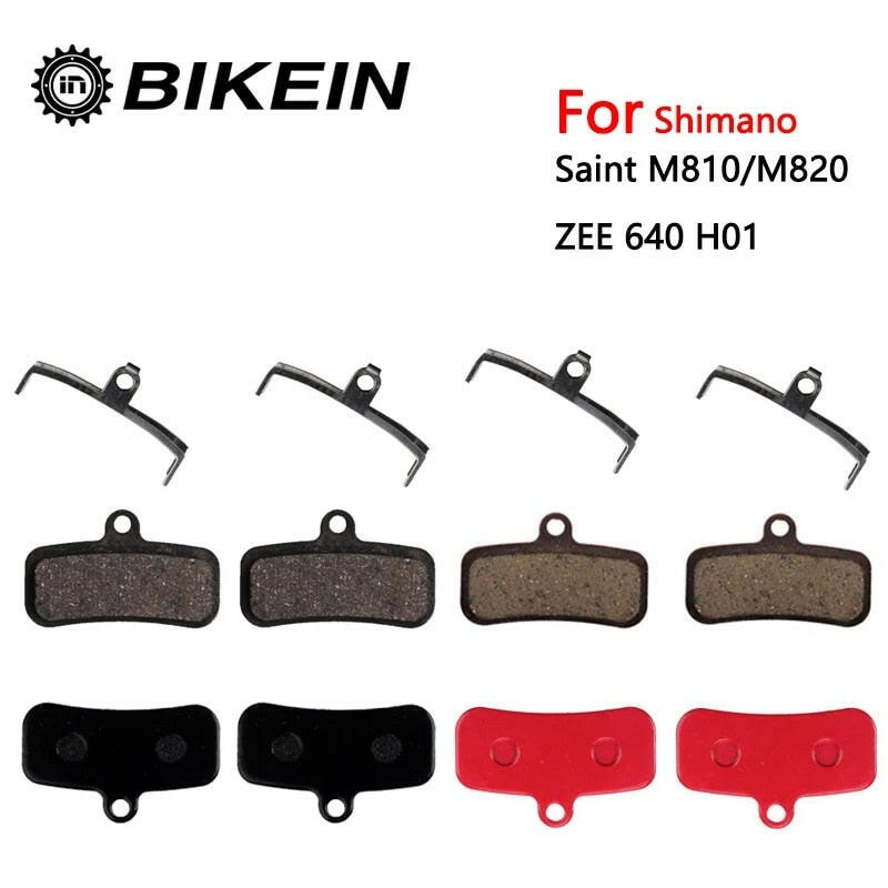 4 pairs Resin/ceramic/Full metal Bike Disc Brake Pads Suit for Shimano Saint M810 M820 ZEE 640 H01 MTB Hydraulic Brake Pad-WAYBIKER