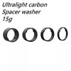 4 pcs carbon fiber bicycle carbon spacer 28.6mm headset parts cycling Washer Bike Bicycle Headset Stem Spacers Super light 15g-WAYBIKER