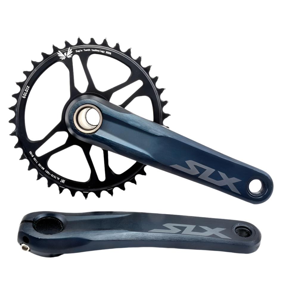 GOLDIX crankset suitable for ShimanoDeore XT M7100 M8100 M9100 SHIMANO12S crankset mountain bike wide and narrow bicycle crankse-WAYBIKER