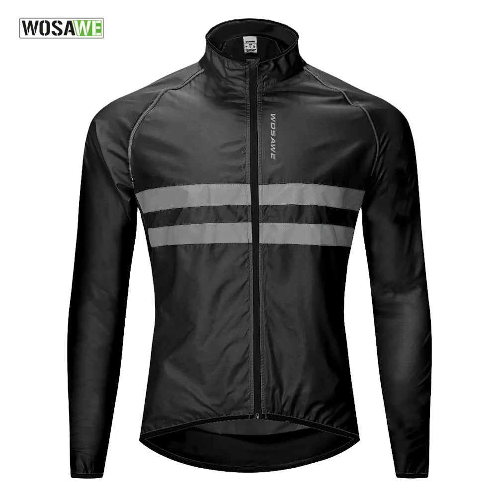 WOSAWE Men's Cycling Jacket High Visibility MultiFunction Jersey Road MTB Bike Bicycle Windbreaker Windproof Quick Dry Jacket-WAYBIKER