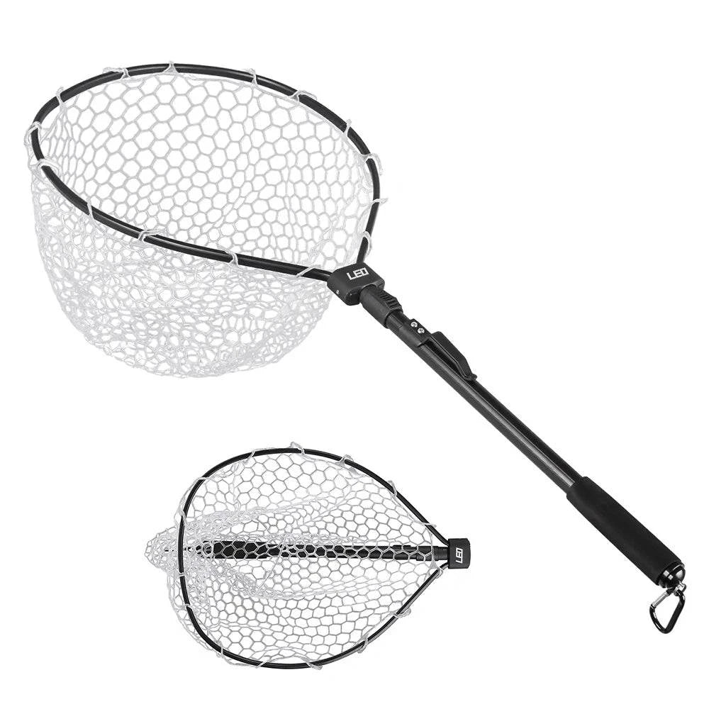 Retractable Fishing Net Foldable Landing Net Pole Folding Landing Net For Outdoor Camping Saltwater Fishing Goods-WAYBIKER