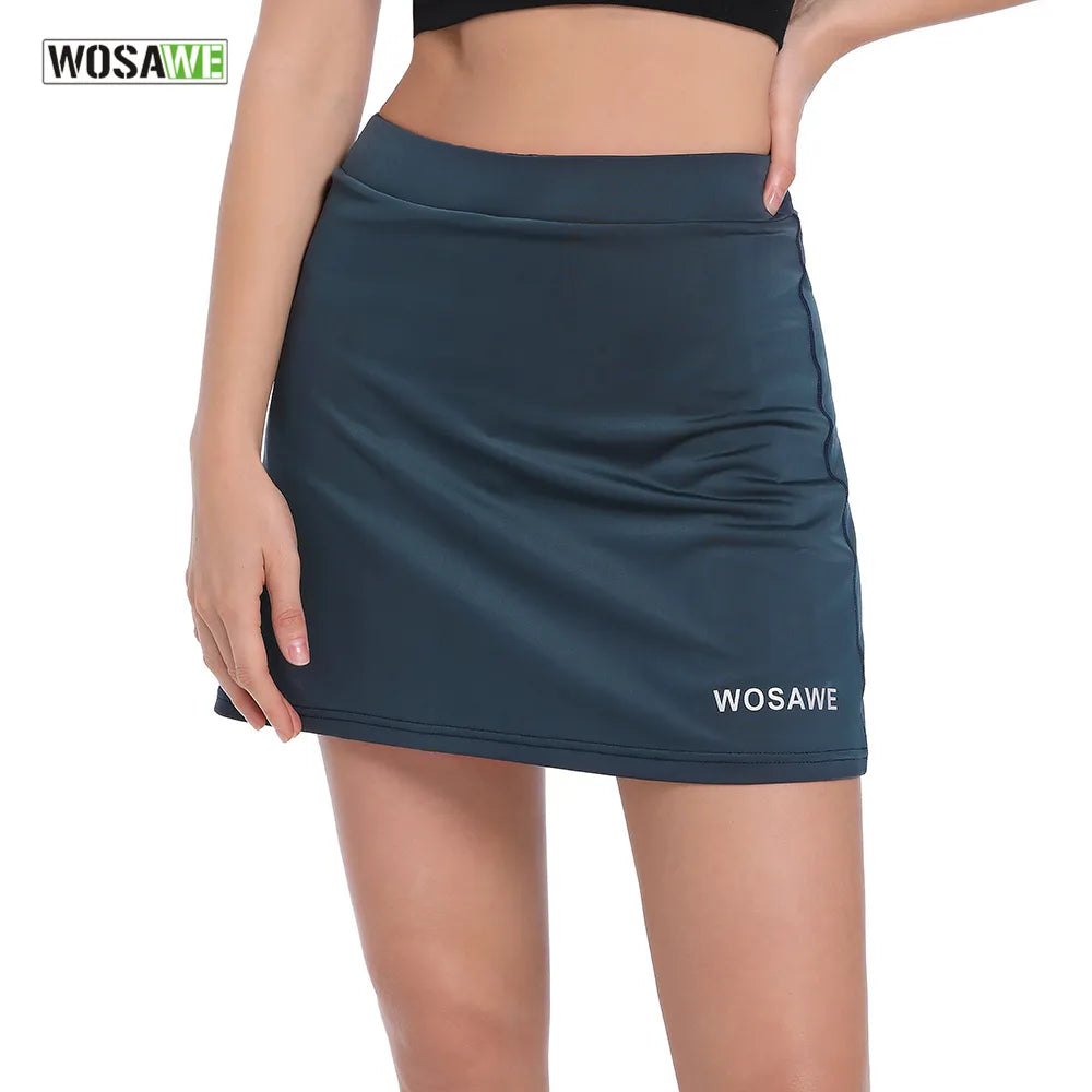 WOSAWE Women Cycling Shorts with non-remove Underwear Compression Tights Bicycle Shorts Gel MTB Shorts Riding Bike Skirt-WAYBIKER