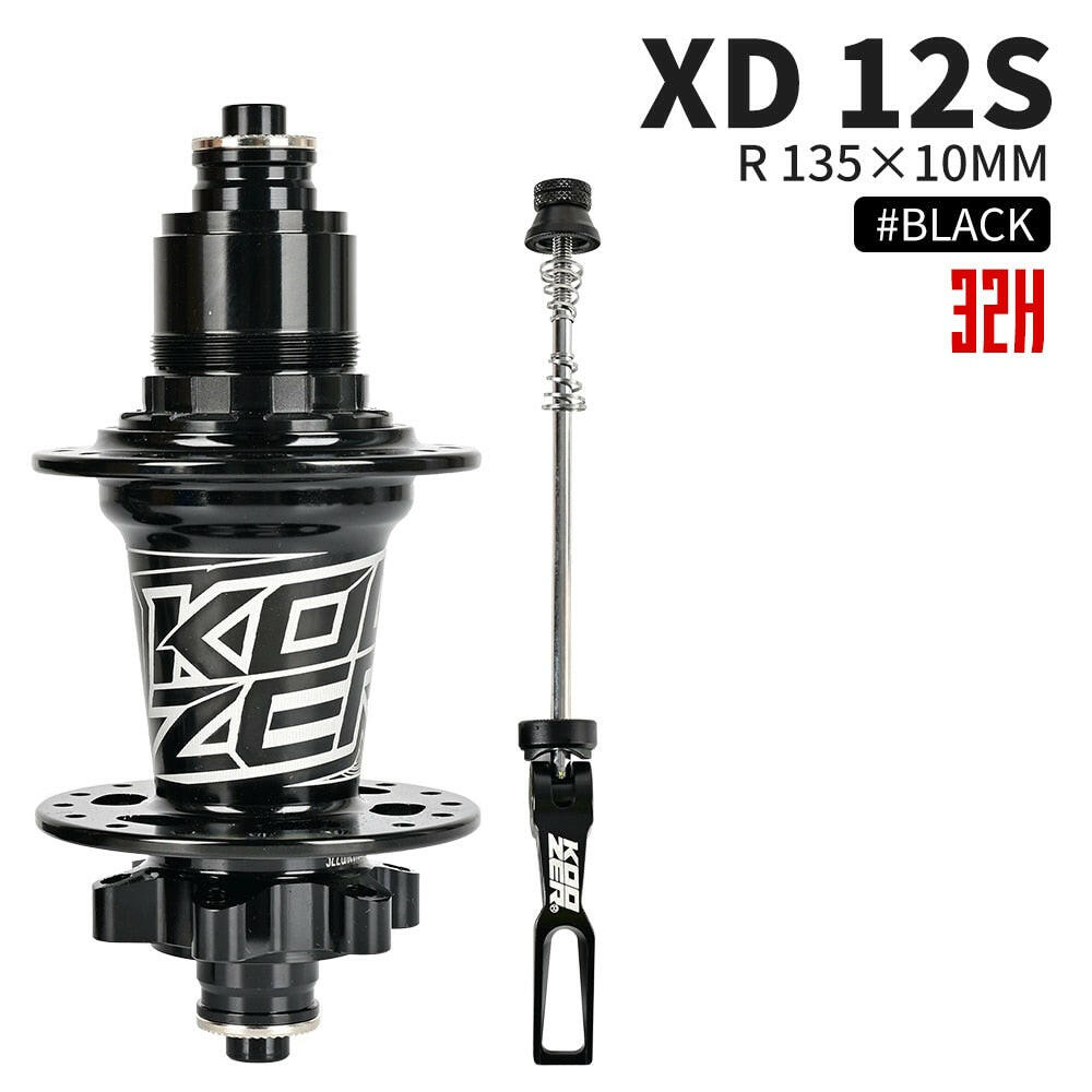 Koozer bicycle Hub 28 32 36Holes XM490 XX1 XD Cassette Body Hubs Sealed 4 Bearing Mountain Bike Rear Hub 10*135mm QR 12*142mm-WAYBIKER