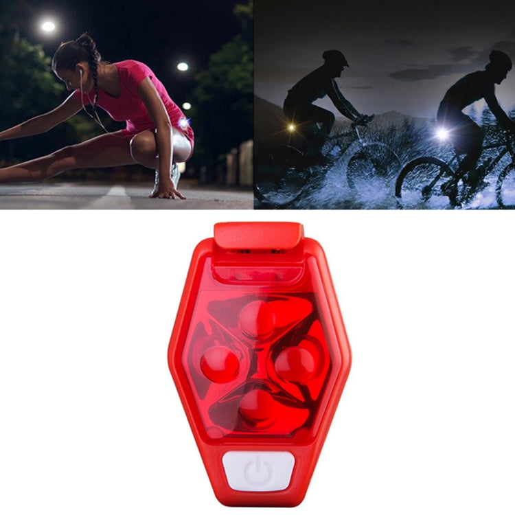 Multifunctional Outdoor Bicycling Running Warning Light Bicycle Taillight LED Back Clip Light, LED Back Clip Light White , LED Back Clip Light Black , LED Back Clip Light Purple , LED Back Clip Light Red