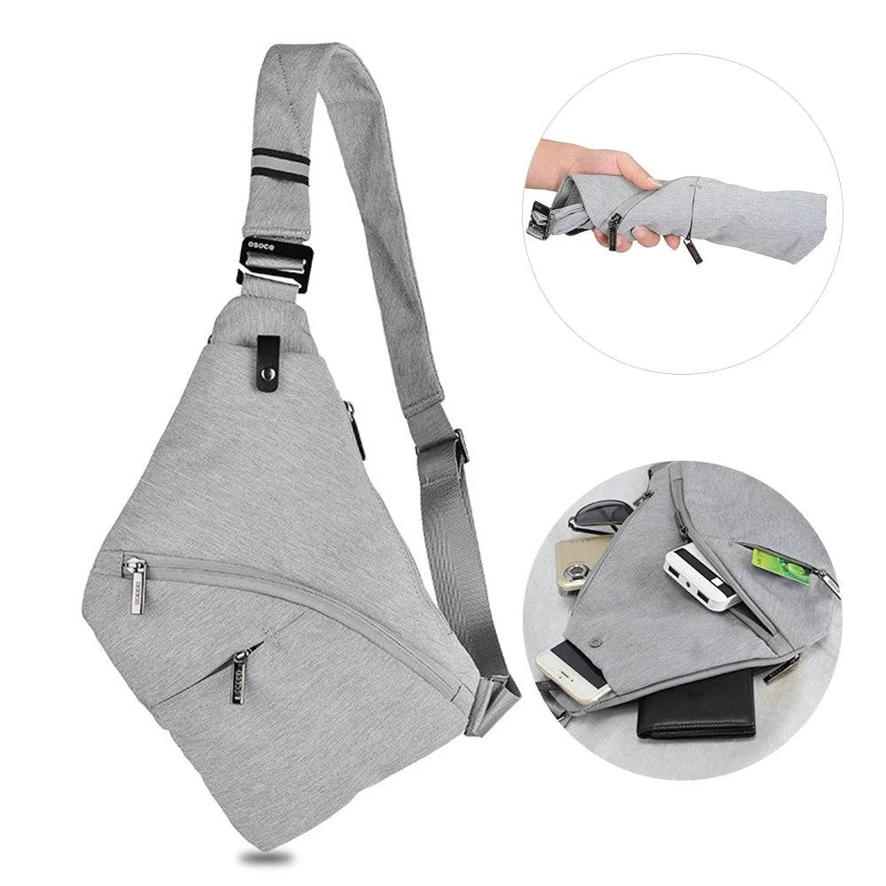 Tactical Gun Bag Holster Sling Bag Male Front Cross Body Bag Anti-theft Safety Chest Pocket Storage Shoulder Backpack for Men-WAYBIKER