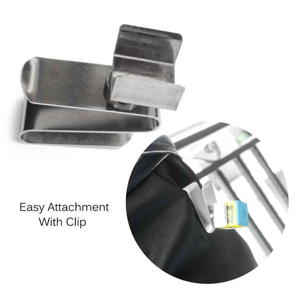 Snooker Billiards Chalk Holder Pool Cue Chalk Holder with Clip Snooker & Billiard Accessories Stainless Steel Cue Chalk Clip-WAYBIKER