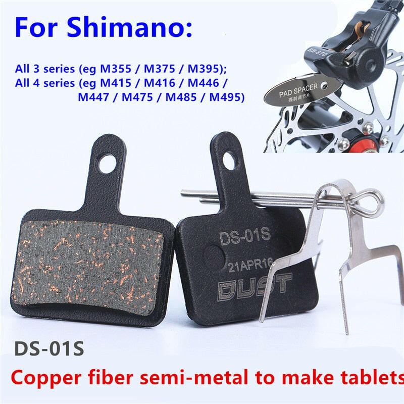 DUST Cycling Bicycle Disc Brake Pads Bike Brake Parts for M315 M355 MT200 XT DEORE SLX  M6100/M7100/M8100-WAYBIKER