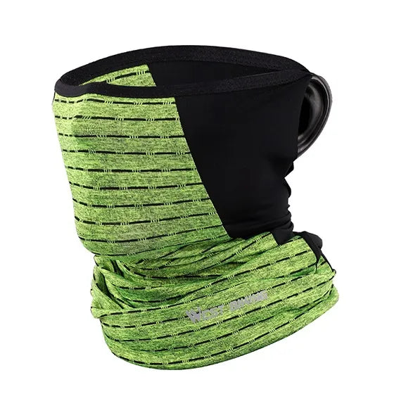 WEST BIKING Summer Cycling Face Mask Ice Fabric UV Protection Breathable Sport Scarf Ear Hanging Bike Bandanas Face Mask-WAYBIKER