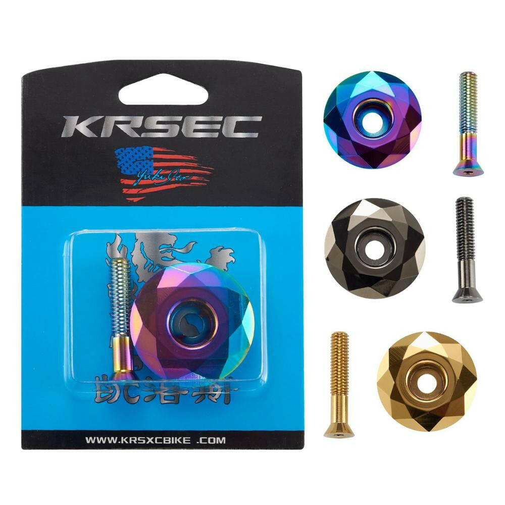 1pcs Mountain Bicycle Bowl Cover + Screw 3 colors Stem Top Cap Cover Headset Screws Bicycle Cycling Accessories Set-WAYBIKER