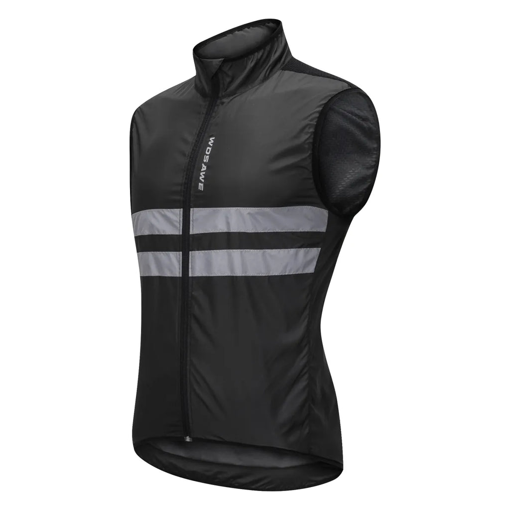 WOSAWE Men's Cycling Jacket High Visibility MultiFunction Jersey Road MTB Bike Bicycle Windbreaker Windproof Quick Dry Jacket-WAYBIKER