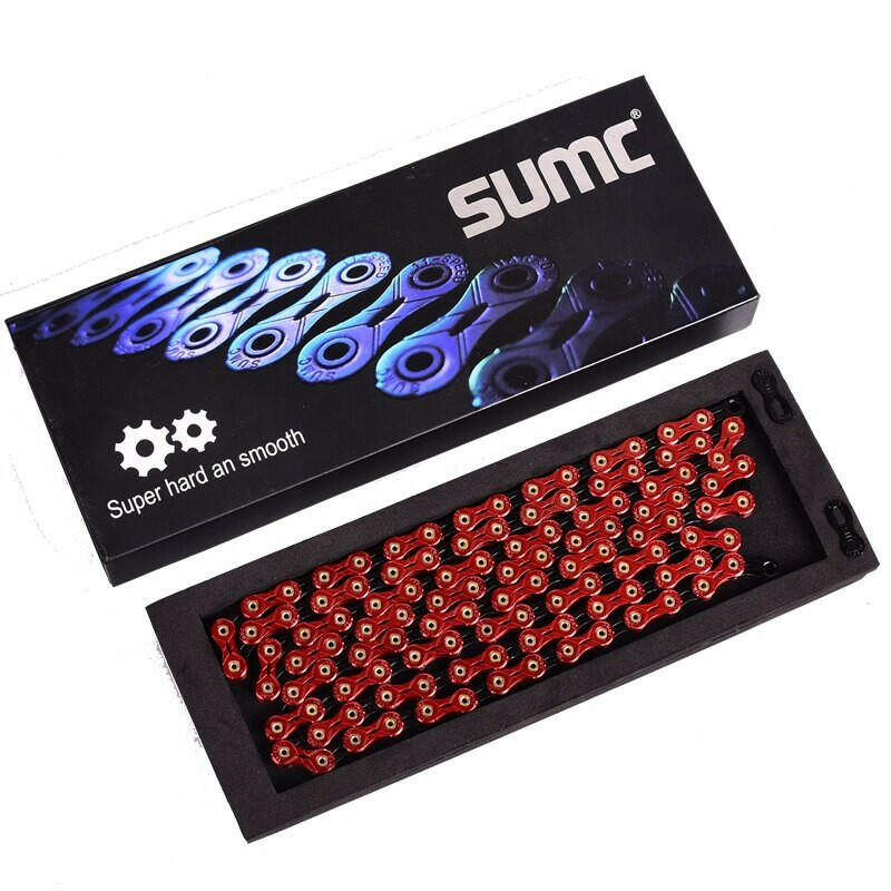 SUMC Bicycle Chain  SX11SL 116L 11/22/33 Speed Bicycle Chain with MissingLink for Mountain/Rod Bike Bicycle Parts Original box-WAYBIKER