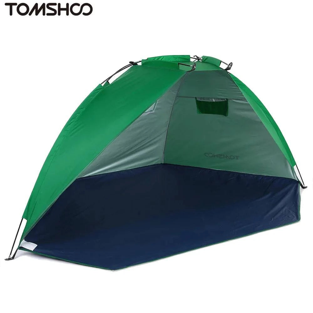 2 Persons Camping Tent Single Layer Outdoor Tent Anti UV Beach Tents Sun Shelters Awning Shade for Fishing Picnic Park-WAYBIKER