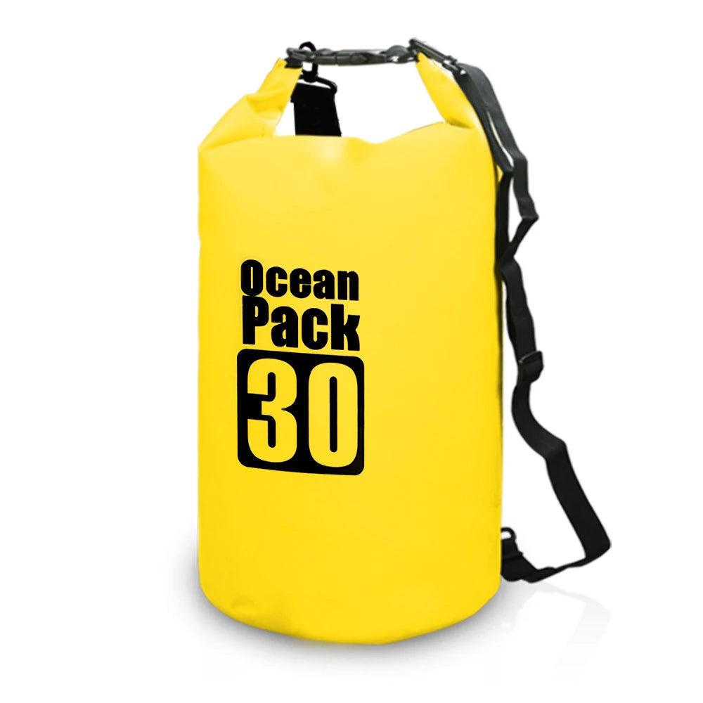 10L/15L/20L/30L Outdoor Waterproof Dry Bag Backpack Swimming Bag Water Floating Bag Sack for Kayak Rafting River Trekking-WAYBIKER