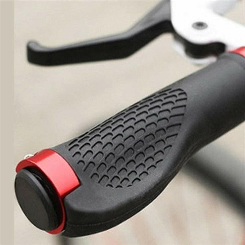 Rubber Bike Handlebar Grip Anti-Skid Ergonomic Mountain MTB Cycling Parts Bicycle Grips Black Gold Red Blue-WAYBIKER