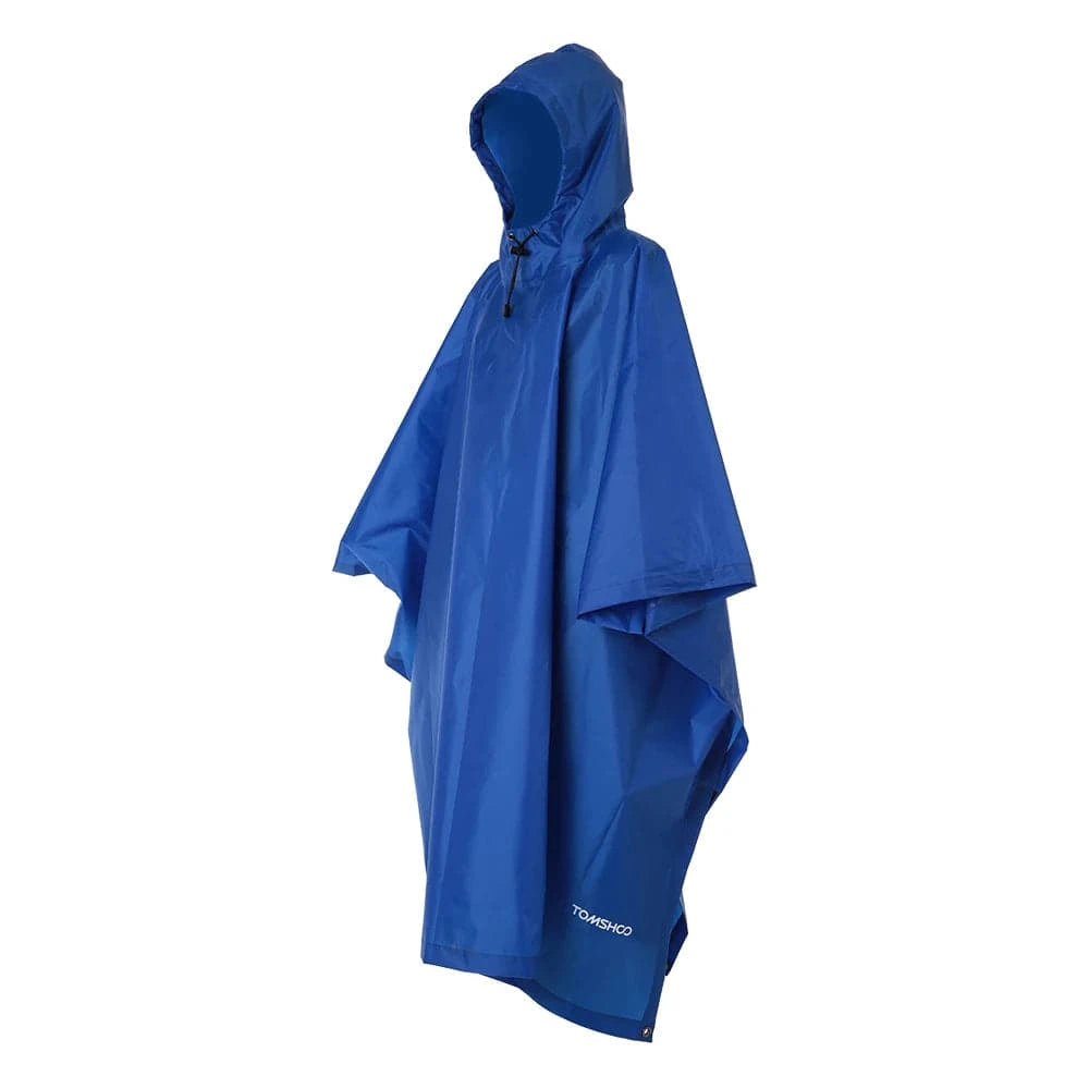 TOMSHOO Multifunctional Rain Poncho Cover with Hood Hiking Cycling Rain Cover Poncho Coat Outdoor Tool Camping Tent Mat-WAYBIKER
