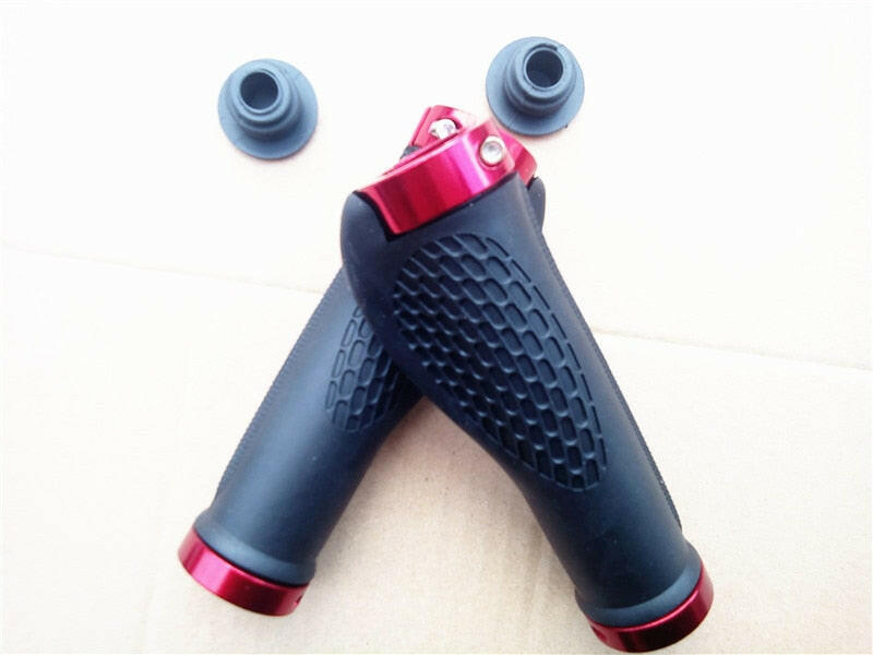Rubber Bike Handlebar Grip Anti-Skid Ergonomic Mountain MTB Cycling Parts Bicycle Grips Black Gold Red Blue-WAYBIKER