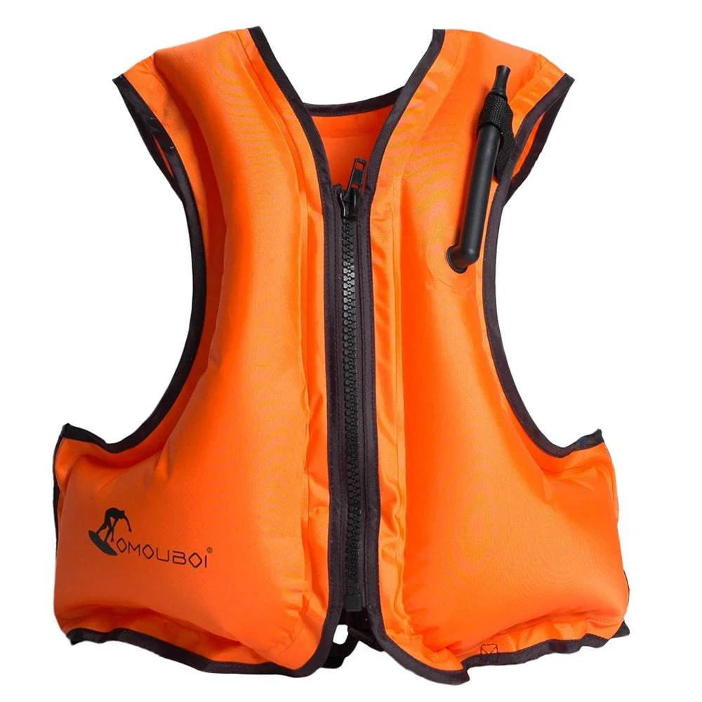 Adult Life Jacket Inflatable Swim Vest for Snorkeling Floating Device Swimming Drifting Surfing Water Sports Life Saving-WAYBIKER
