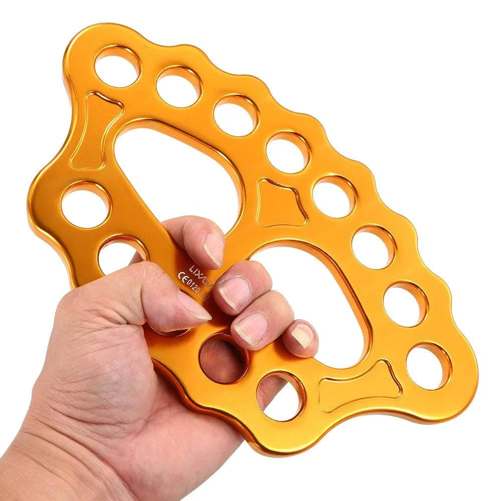 Lixida Outdoor 8/15 Holes Paw Rigging Plate 45KN Rescue Rock Climbing