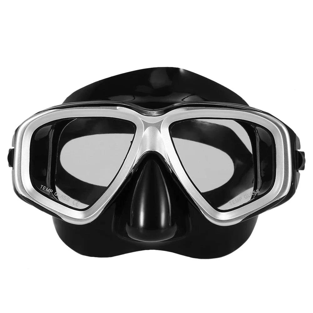 Adults Diving Mask Scuba Mask Underwater Snorkel Set Anti Fog Snorkeling Goggles Swimming Mask Glass Men Women Diving Goggles-WAYBIKER