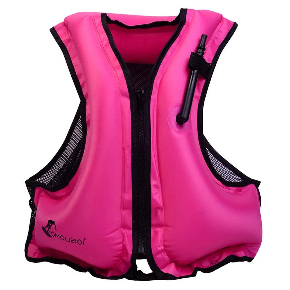 Adult Inflatable Life Jacket Swim Vest Snorkeling Floating Life Vest Swimming Drifting Surfing Water Sports Life Saving Jacket-WAYBIKER