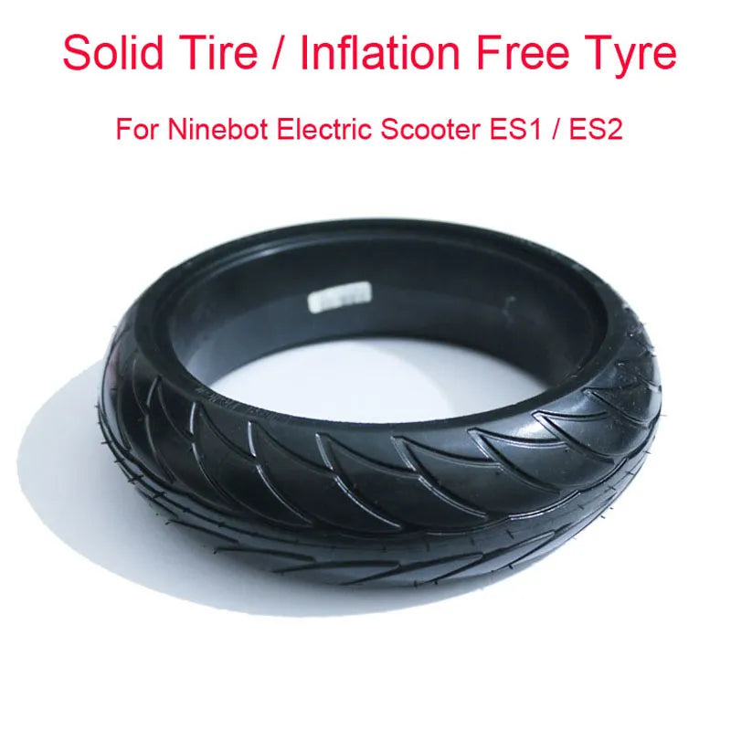8*2.125 Solid Tire Ninebot Scooter Tubeless Tire Shock Absorption Inflation Free for Electric Scooter ES1/ES2 Skateboard Parts-WAYBIKER