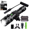 65000LM Professional LED Flashlight for Hunting Tactical Night Scout Lights Set L2 Fish Light USB Rechargeable Waterproof Torch-WAYBIKER