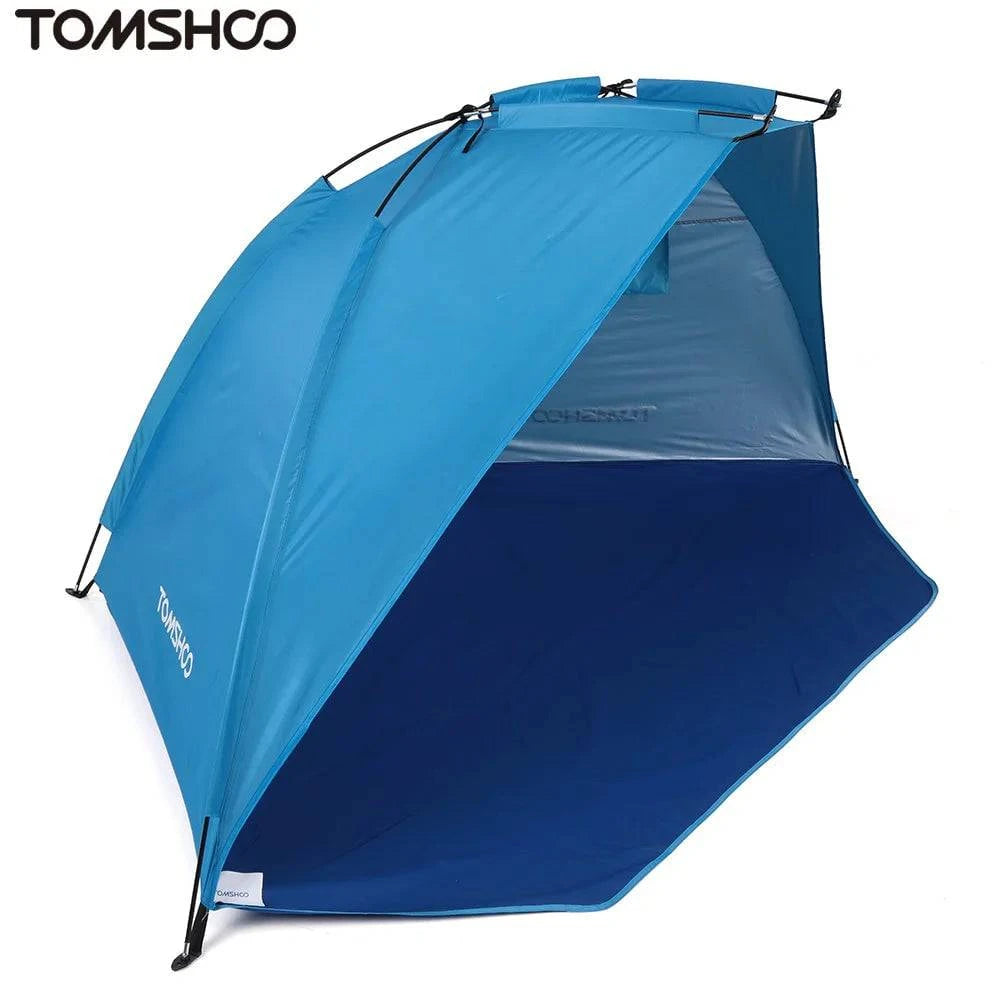 2 Persons Camping Tent Single Layer Outdoor Tent Anti UV Beach Tents Sun Shelters Awning Shade for Fishing Picnic Park-WAYBIKER