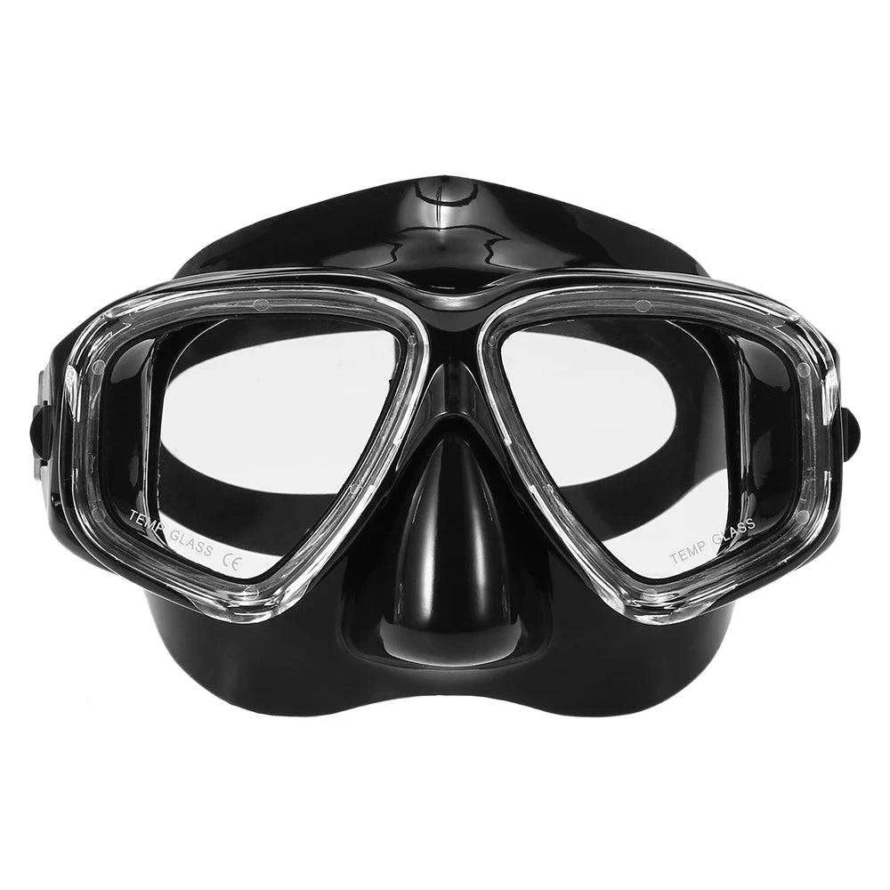 Adults Diving Mask Scuba Mask Underwater Snorkel Set Anti Fog Snorkeling Goggles Swimming Mask Glass Men Women Diving Goggles-WAYBIKER
