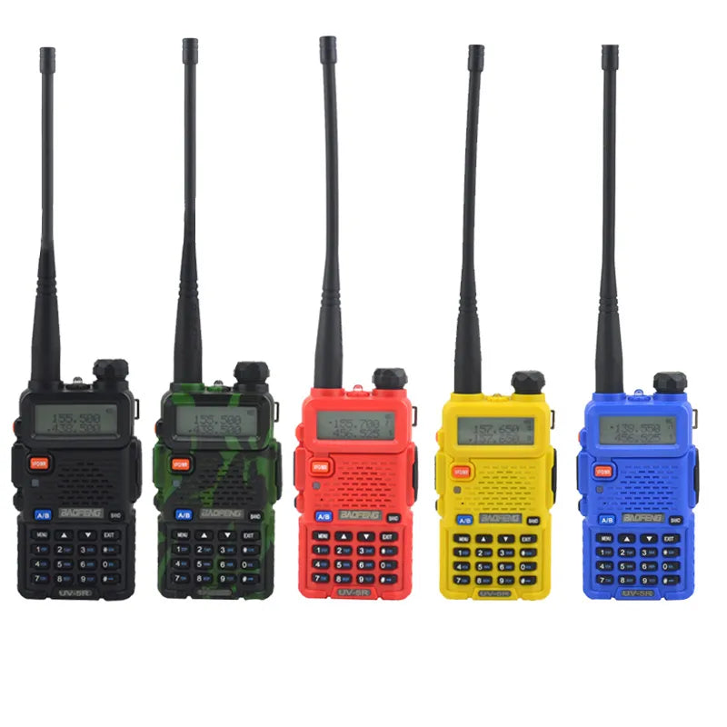 Baofeng Walkie Talkie UV-5R Dualband Two Way Radio VHF/UHF 136-174MHz & 400-520MHz FM Portable Transceiver with Earpiece-WAYBIKER