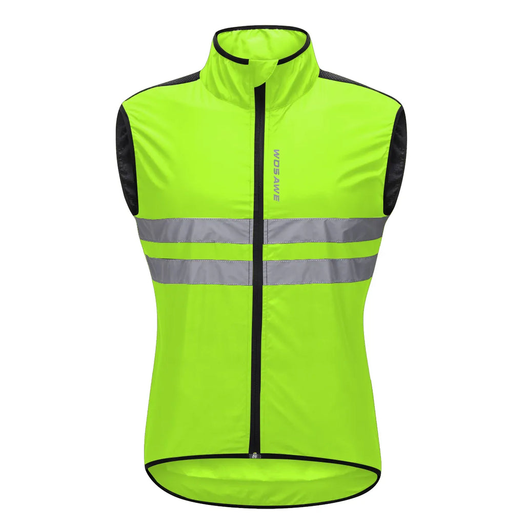 WOSAWE Reflective Cycling Vest Windproof MTB Road Bike Bicycle Sleeveless Jacket Top Cycle Gilet Ciclismo-WAYBIKER