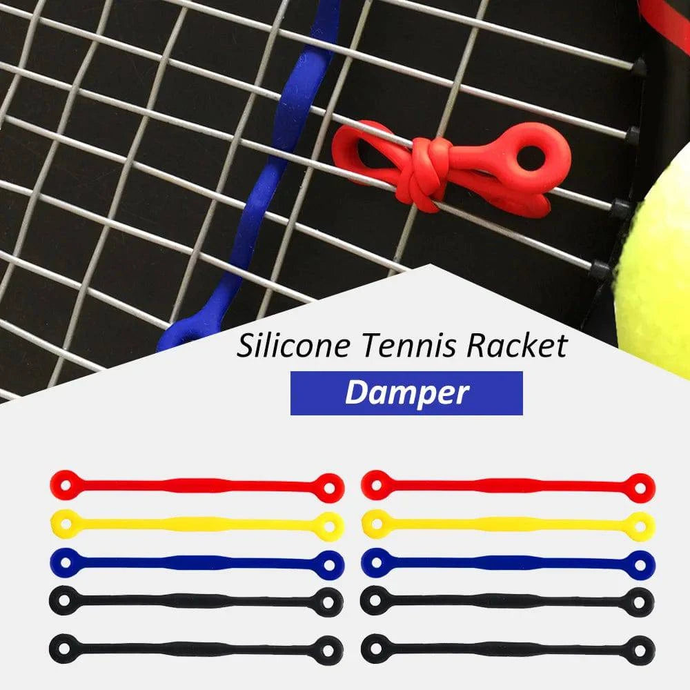 10Pcs Tennis Damper Silicone Tennis Racket Vibration Absorbing Shock Reducing Strips Racquet Sports Tennis Accessories-WAYBIKER