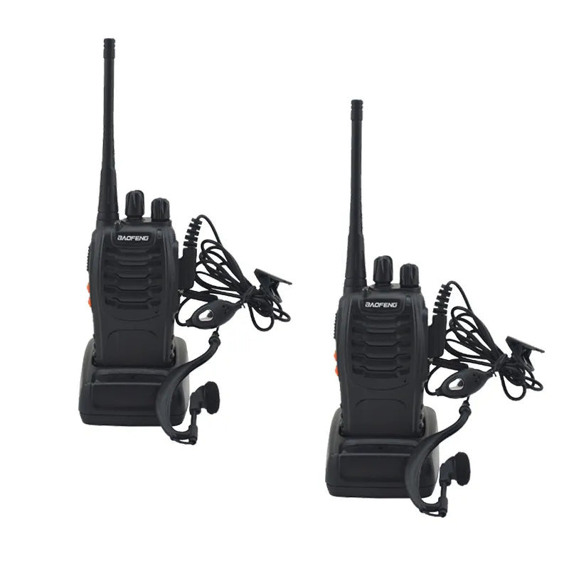 2pcs/lot BF-888S baofeng walkie talkie 888s UHF 400-470MHz 16Channel Portable two way radio with earpiece bf888s transceiver-WAYBIKER