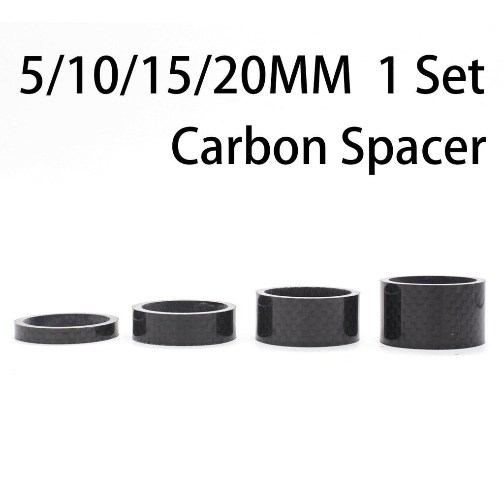 4PCS full carbon fiber bicycle carbon spacer 28.6-31.8mm OD2 headset parts cycling Washer Bike Bicycle Headset Stem Spacers-WAYBIKER