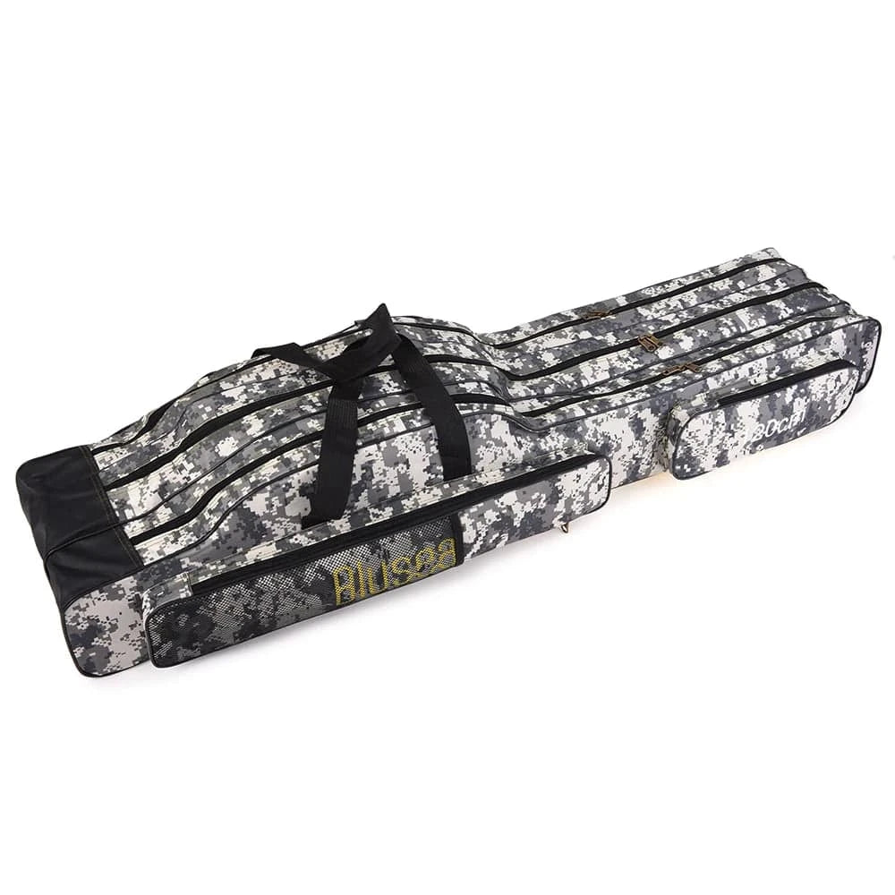 120cm/150cm 3 Layers Fishing Bag Portable Folding Fishing Rod Reel Bag Fishing Tackle Carry Bag Case For Outdoor Fishing-WAYBIKER