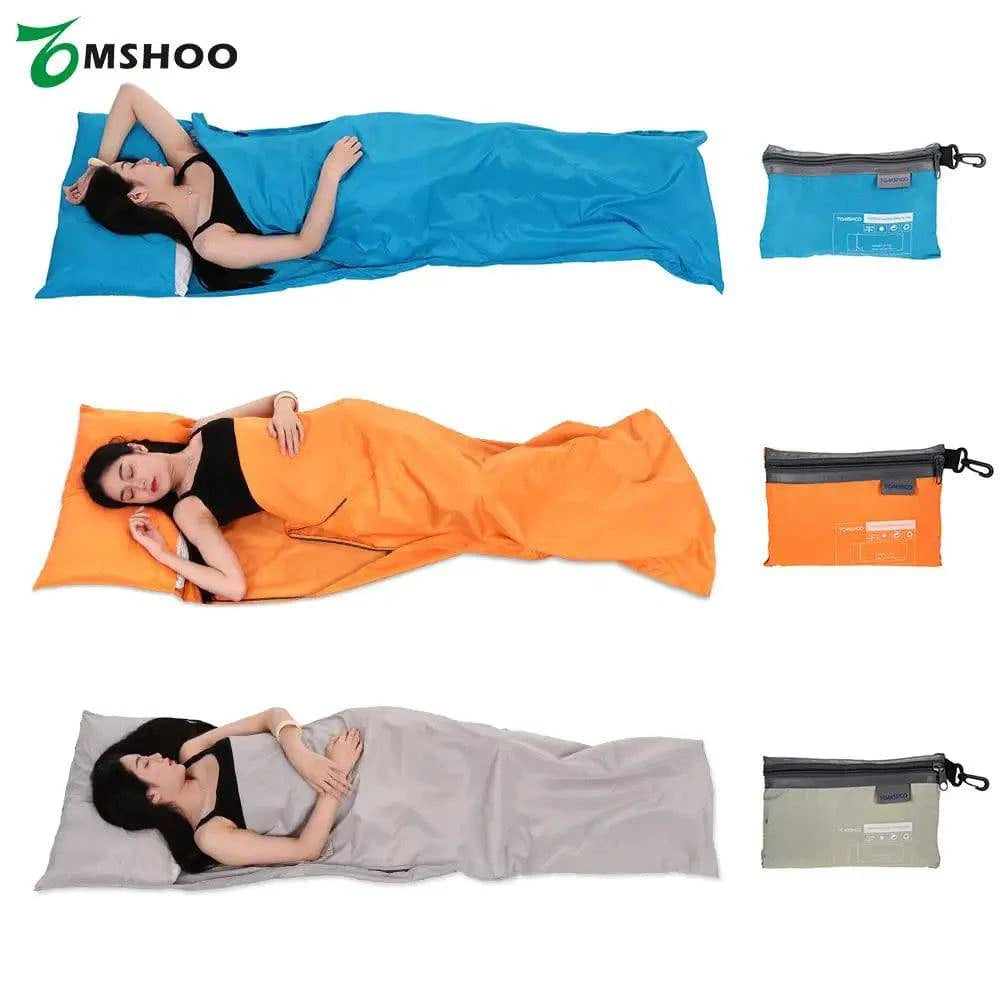 Lightweight Outdoor Sleeping Bag Liner Polyester Pongee Portable Single Sleeping Bags Camping Travel Hotel Sleep Bag 75*210CM-WAYBIKER