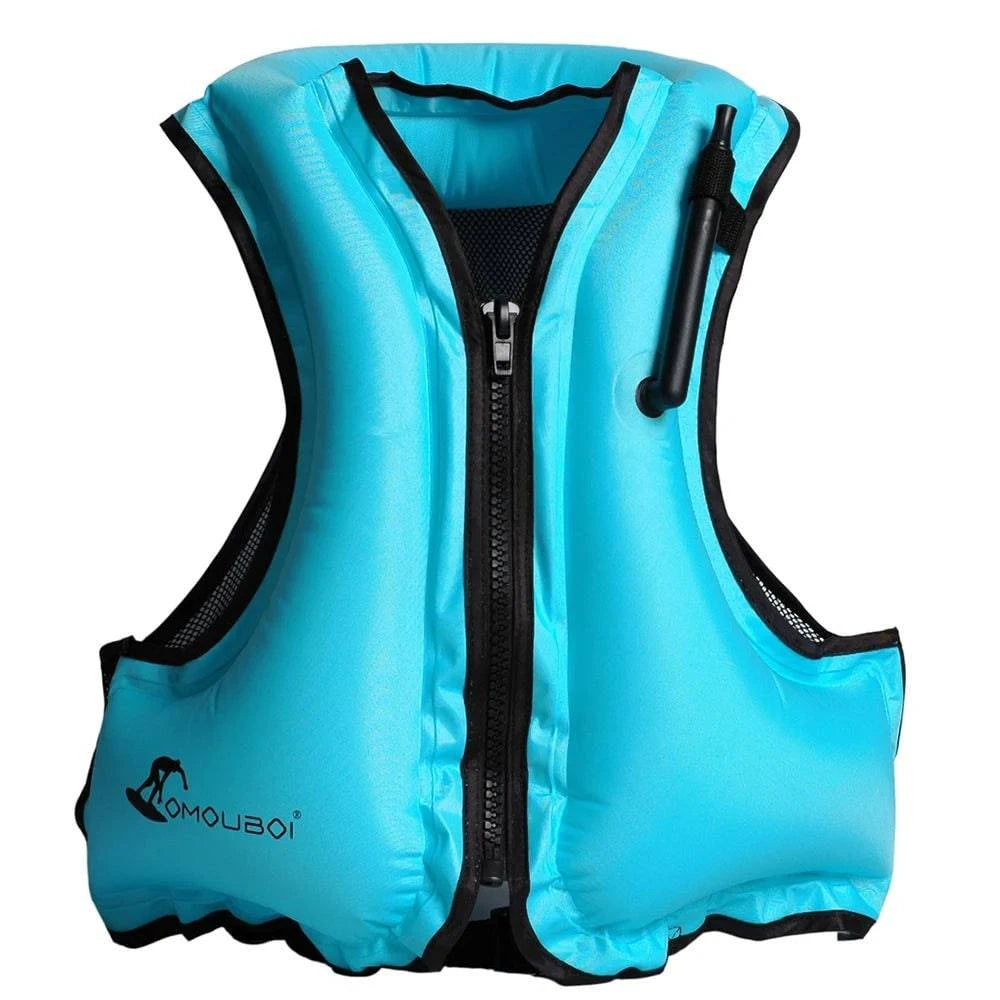 Adult Inflatable Life Jacket Swim Vest Snorkeling Floating Life Vest Swimming Drifting Surfing Water Sports Life Saving Jacket-WAYBIKER