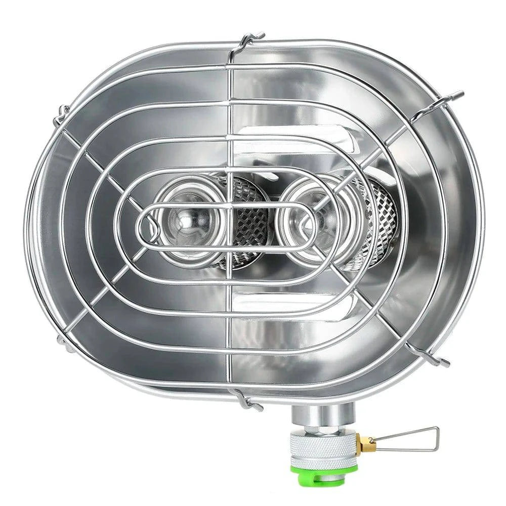 Double Head Outdoor Heaters Portable Infrared Ray Camping Heating Stove Warmer Heating Gas Stove for Outdoor Camping-WAYBIKER