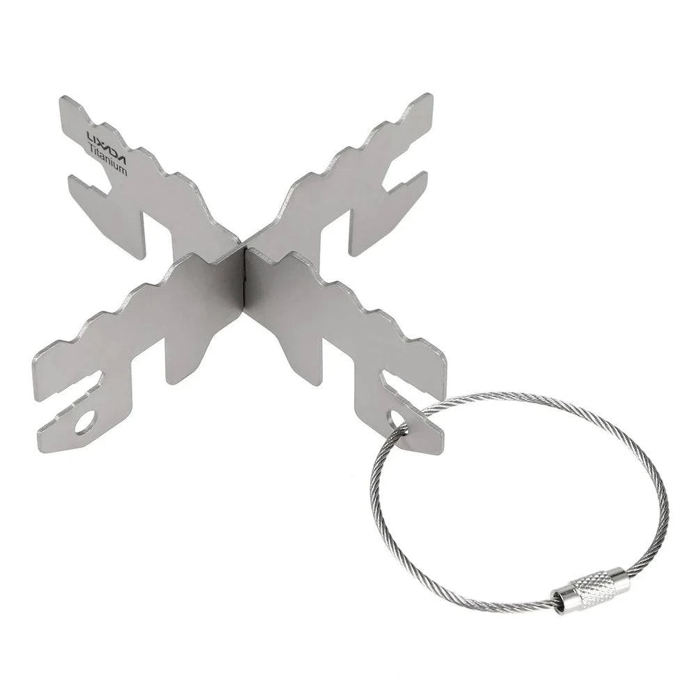 Portable Titanium Alcohol Stove Rack Cross Stand Outdoor Camping Stove Stand Support Rack Cross Combination Stent Reactor System-WAYBIKER