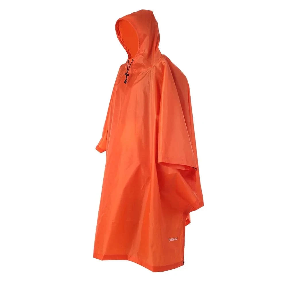 TOMSHOO Multifunctional Rain Poncho Cover with Hood Hiking Cycling Rain Cover Poncho Coat Outdoor Tool Camping Tent Mat-WAYBIKER