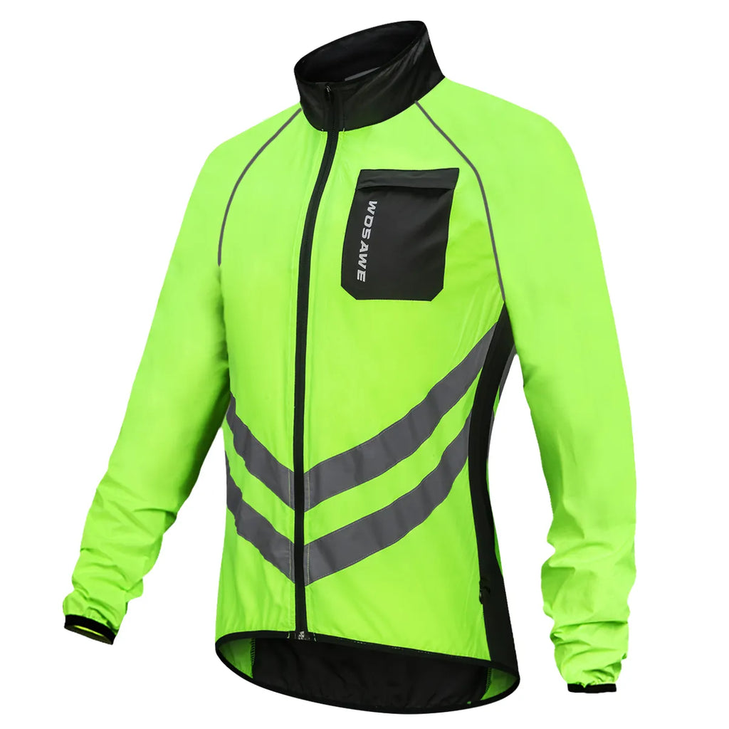 WOSAWE Men's Cycling Jacket High Visibility MultiFunction Jersey Road MTB Bike Bicycle Windbreaker Windproof Quick Dry Jacket-WAYBIKER