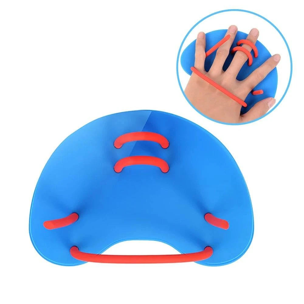 Men Women Training Swimming Paddles Adjustable Silicone Hand Webbed Swimming Gloves Swimming Hand Fins for Adults Children-WAYBIKER