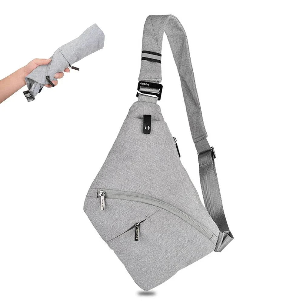 Tactical Gun Bag Holster Sling Bag Male Front Cross Body Bag Anti-theft Safety Chest Pocket Storage Shoulder Backpack for Men-WAYBIKER