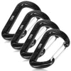 4pcs 12KN Wiregate Carabiner Hiking Climbing Carabiner Spring Buckle Clip Lightweight Hammock Swing Clip Outdoor Tool Equipment-WAYBIKER