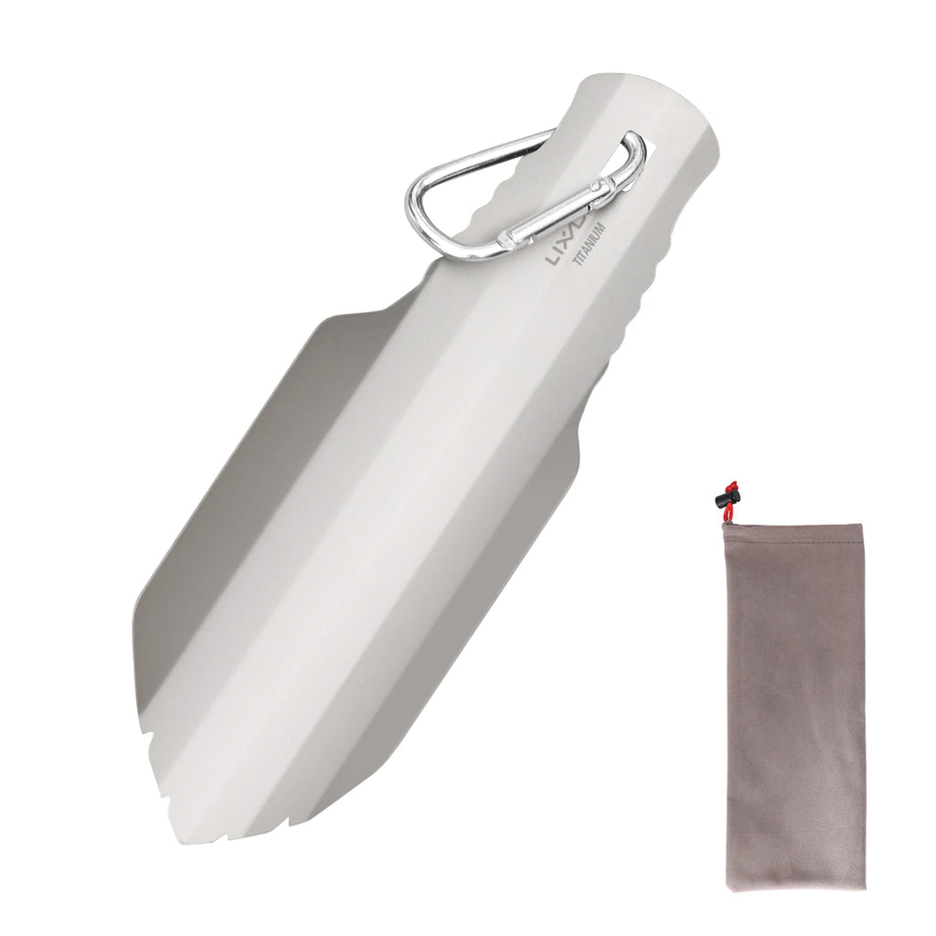 Titanium Camping Shovels Outdoor Compact Poop Shovel Trowel Ultralight Backpacking Multi Tool For Hiking Camping And Survival-WAYBIKER