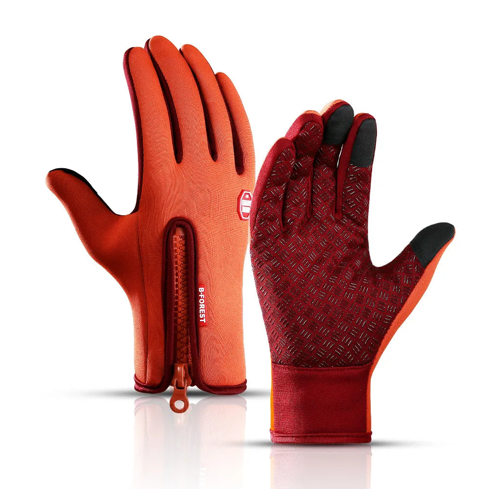 WorthWhile Winter Cycling Gloves Bicycle Warm Touchscreen Full Finger Glove Waterproof Outdoor Bike Skiing Motorcycle Riding-WAYBIKER