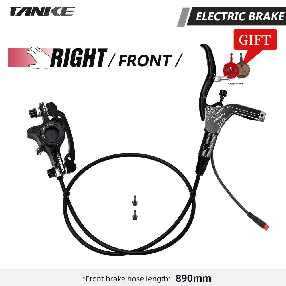 TANKE E-Bike MTB Hydraulic Disc Brake Set Electric E Scooter Power Control Shifter Bicycle Brakes 160mm rotors Aluminum Alloy-WAYBIKER