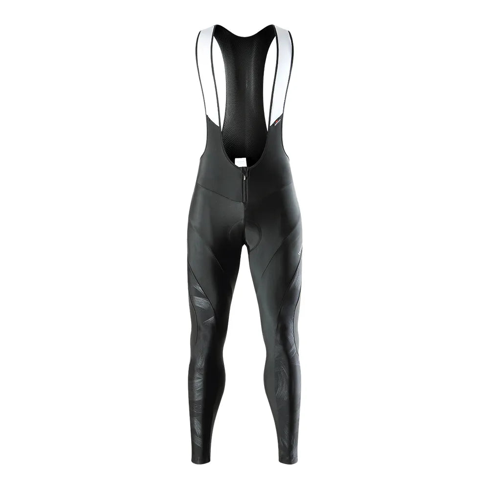 WOSAWE Men's Summer Breathable Cycling Bib Pants Mountain Bike Zipper Cycling Tights Pro Team Gel Padded MTB Bike Long Pants-WAYBIKER