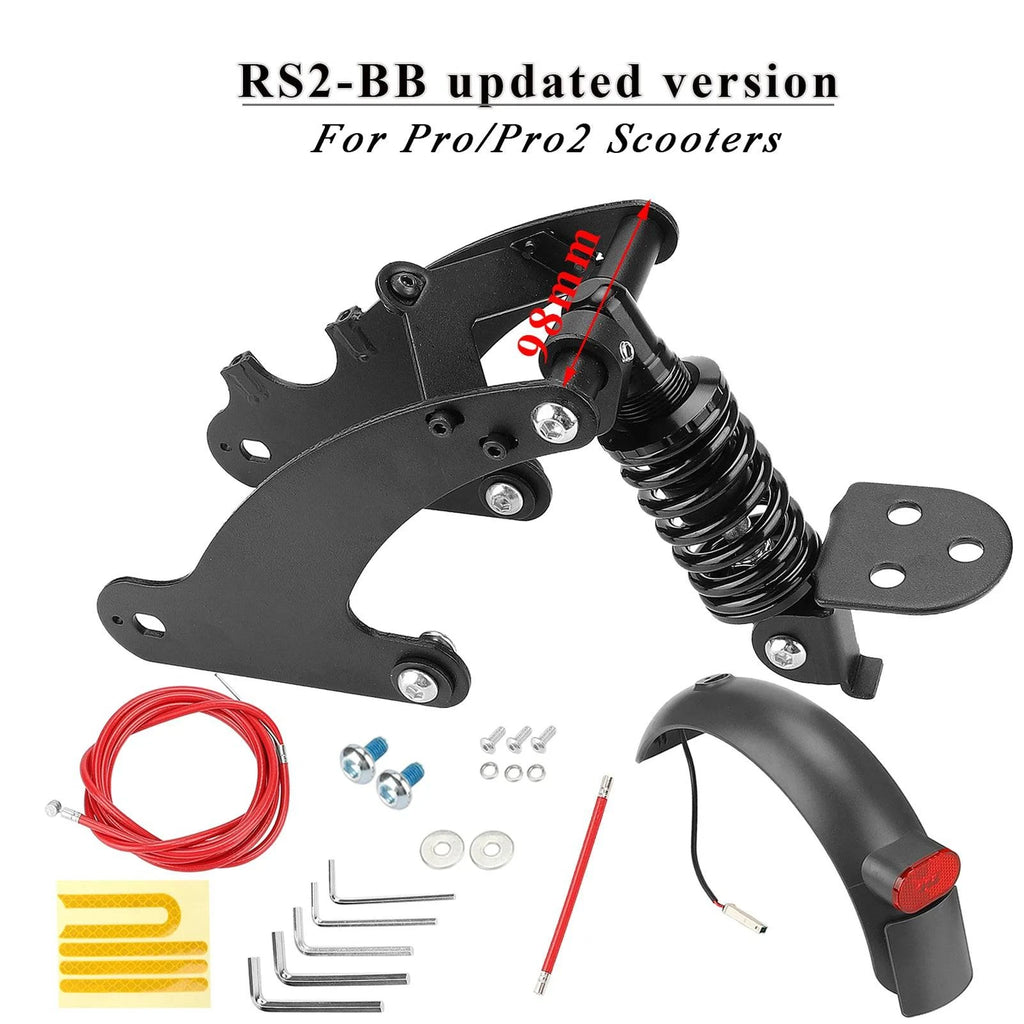 Electric Scooter Rear Shock Absorber Rear Suspension Kit with Widen Rear Fenders for Xiaomi M365 1S Pro Pro2 Scooter Accessories-WAYBIKER