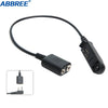 Adapter Cable Baofeng UV-9R Plus Waterproof Radio to 2 Pin Headset Speaker Mic for UV-9R Plus UV-XR Waterproof Walkie Talkie-WAYBIKER