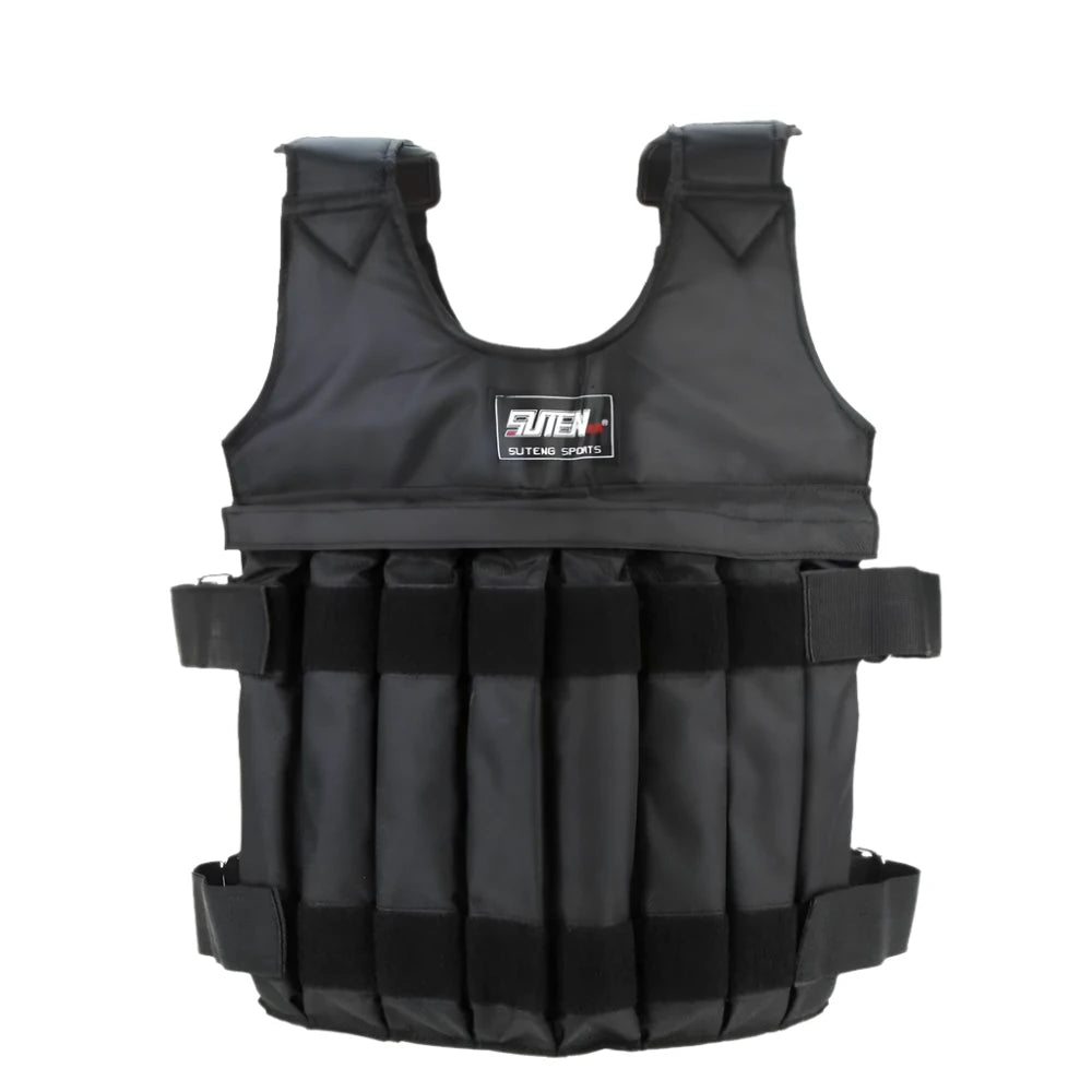 SUTEN 20kg/50kg Loading Weighted Vest For Boxing Training Workout Fitness Equipment Adjustable Waistcoat Jacket Sand Clothing-WAYBIKER